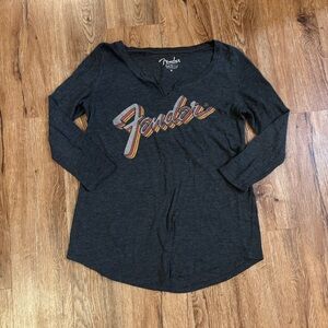 Fender Charcoal 3/4 Sleeve Tee